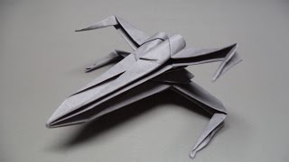 How to Fold an Origami Star Wars Xwing Starfighter [upl. by Kresic]