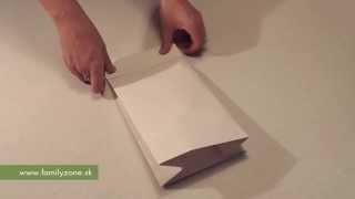 Návod ako vyrobiť papierovú darčekovú tašku  DIY How to make a paper gift bag [upl. by Ynna]