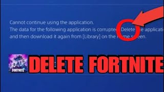 FORTNITE CORRUPTED DELETE AND REDOWNLOAD [upl. by Justinian]