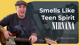 Smells Like Teen Spirit by Nirvana Easy Guitar Lesson [upl. by Mackoff]