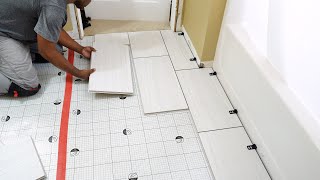 How To Install QuicTile quotEASY DIY Porcelain Tilesquot  DIY CREATORS [upl. by Asyle]