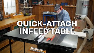 QuickAttach Table Saw Infeed Table [upl. by Ilyssa124]