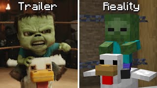 Minecraft Movie Trailer vs Reality [upl. by Christoforo]