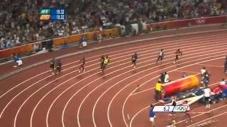 3rd 200m World Record  Usain Bolt 2008 Beijing 1930 [upl. by Ormand]