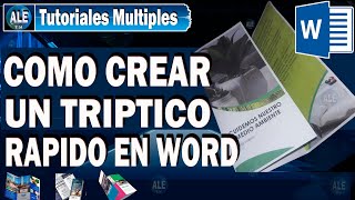 Como Crear Un Tríptico En Word – Y Como Imprimir [upl. by Gillian]