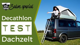 Dachzelt Test  Neue Decathlon VAN 500  aufblasbares Dachzelt im Test [upl. by Uni878]