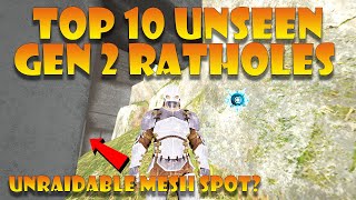 Top 10 Gen 2 Ratholes  Unseen and Unraidable  Ark PvP [upl. by Yenots]