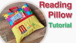 DIY Reading Pillow Book Pillow Tutorial [upl. by Attiuqehs]