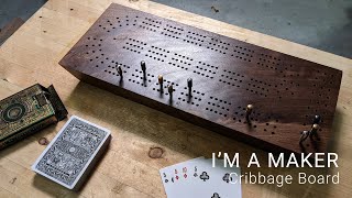 Custom Cribbage Board  With Rockler Jig [upl. by Lumbye321]