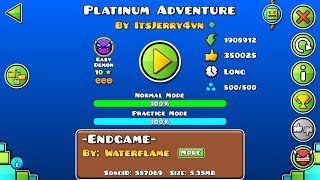 Geometry dash  Platinum Adventure EASY DEMON 100 ALL COINS by ItsJerry4vn [upl. by Rowe224]