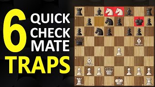 6 Checkmate Traps  Chess Opening Tricks to Win Fast  Short Games Moves Tactics amp Ideas [upl. by Neellok]