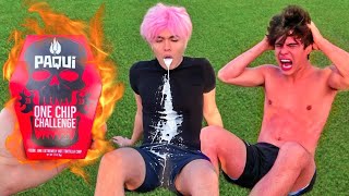 Eating the Worlds SPICIEST Chip Challenge [upl. by Enialedam187]