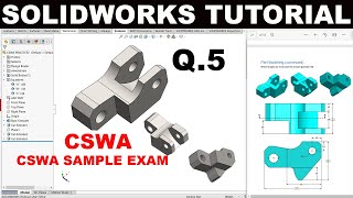 Solidworks tutorial CSWA Practice Sample Exam PART3 [upl. by Dannel]