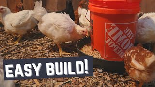 DIY Automatic Chicken Feeder  Cheap and Easy way to automate chicken feeding [upl. by Ahsuatan494]