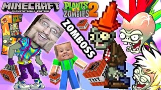 Minecraft TNT Explosion  PVZ Neon Mixtape Tour ZOMBOSS Battle FGTEEV Duddy amp Chase Gameplay [upl. by Isaak432]