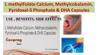 L methylFolate Calcium Methylcobalamin Pyridoxal5 Phosphate amp DHA Capsules  Coepreg Capsule [upl. by Girardo]