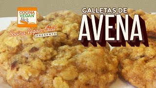 Galletas de avena  Cocina Vegan Fácil [upl. by Lynna]