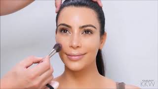 Kim Kardashian  The Perfect Makeup Routine  Complete Foundation Contour and Highlight Tutorial [upl. by Thursby351]