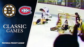 NHL Classic Games Canadiens send Bruins home in 1979 SemiFinal [upl. by Eidac]