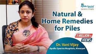 Home remedies for PilesHemorrhoids by Dr Vani Vijay at Apollo Spectra Hospitals [upl. by Boeke]