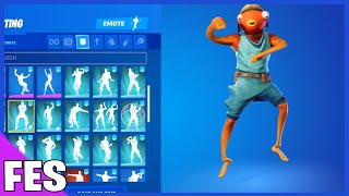 Fortnite Fishstick Skin With all my Fortnite Dances amp Emotes [upl. by Nalyorf775]