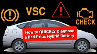 How to QUICKLY Diagnose a Bad Prius Hybrid Battery [upl. by Anetsirhc]