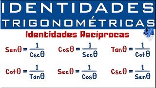 Identidades Trigonométricas  Identidades Recíprocas [upl. by Lartnom724]