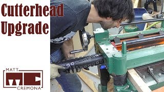 Installing a Spiral Cutterhead in my 20quot Planer [upl. by Limbert]