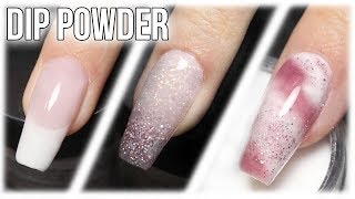 💅 3 DIP POWDER Nail Designs 💗 French Ombre amp Marble [upl. by Enidualc89]