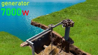 I build 220v electric Hydropower dam [upl. by Tilda]