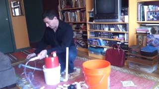 How to make a working minibiodigester using parts from Home Depot [upl. by Annahtur]