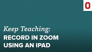 Quick Tip Record in Zoom Using an iPad [upl. by Stephani523]