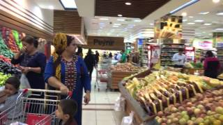 ► Supermarket in Ashgabat  Turkmenistan for privileged  unreal Turkmenistan [upl. by Oniotna535]