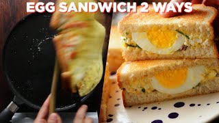 Easy Egg Sandwich Recipes 2 Ways [upl. by Drawyeh207]