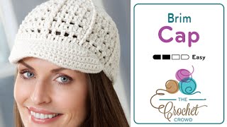 Crochet Visor Cap Pattern  EASY  The Crochet Crowd [upl. by Alsi]