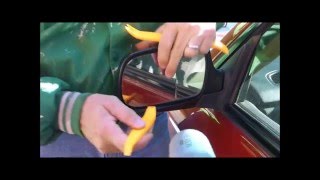 Replacing a Subaru Forester Side Mirror Glass Using a Hair Dryer Quick and Easy [upl. by Aronle297]