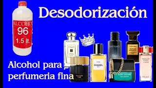 Alcohol para perfumería fina Desodorizacion Fine perfume alcohol [upl. by Aerda]