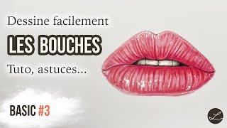 Comment dessiner facilement une bouche réaliste 👄 TUTO [upl. by Sixele]