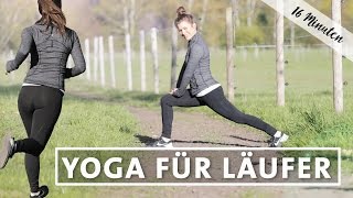 Yoga Laufen Dehnen Stretchen  Cooldown nach dem Joggen [upl. by Anibor]