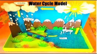 water cycle project 3d model  DIY  diorama projects  science fair projects  howtofunda [upl. by Assenyl371]