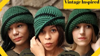 Crochet Vintage Cloche Hat Pattern  1920s Flapper [upl. by Nivrae]