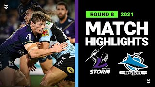 Storm v Sharks Match Highlights  Round 8 2021  Telstra Premiership  NRL [upl. by Eicnan285]