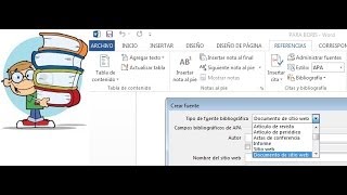 Referencias y citas Bibliograficas en Word ISO 690 Generar la Bibliografìa [upl. by Derward]