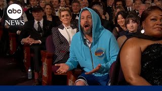 Oscars 2025 Host Conan OBrien gives Adam Sandler a hard time over his choice of outfit [upl. by Arrakat]