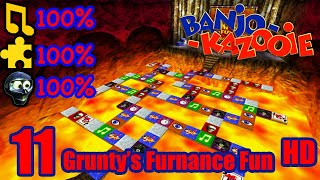 Banjo Kazooie HD 100 Walkthrough Part 11  Gruntys Furnance Fun [upl. by Akkire]