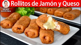 ROLLITOS DE POLLO con jamón y queso flamenquines [upl. by Attekal]