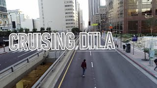 SKATEBOARDING  CRUISING THROUGH Downtown Los Angeles [upl. by Esta930]