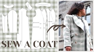 DIY Wool Coat Sew it Professionally from Scratch  LYDIA NAOMI [upl. by Ylro]