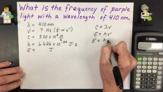 Frequency from Wavelength Electromagnetic Radiation Calculation [upl. by Esinereb488]