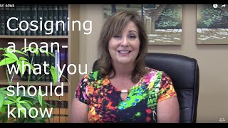 Cosigning a loan what you should know [upl. by Htepsle]